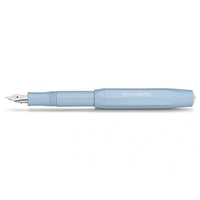 Abbildung von Kaweco COLLECTION Füllfederhalter Mellow Blue I Premium Füllhalter für Tintenpatronen mit hochwertiger Stahlfeder Sport Füller 13 cm Federbreite: F (Fein)