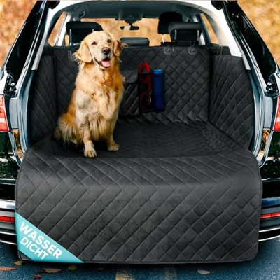 Abbildung von HELDENWERK Kofferraumschutz Hund gesteppt mit Seiten und Ladekantenschutz I Hundedecke Auto Kofferraum Wasserdicht &amp; Kratzfest Universal Schutzmatte für Hunde