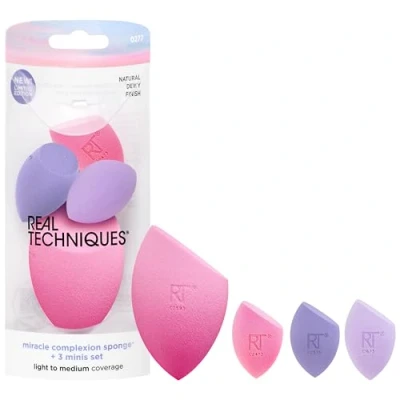 Abbildung von Real Techniques Sunrise To Sunset Miracle Complexion Schwamm Set mit 3 Mini Sets, 4 teiliges