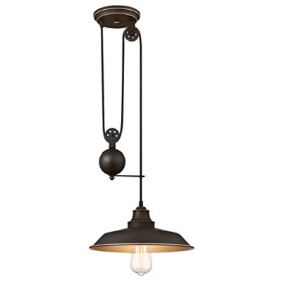 Abbildung von Westinghouse Lighting 63632 Einflammige Pendelleuchte für den Innenbereich, Ausführung in geölter Bronze mit Akzenten, Geölte Bronze, 1 Lampe