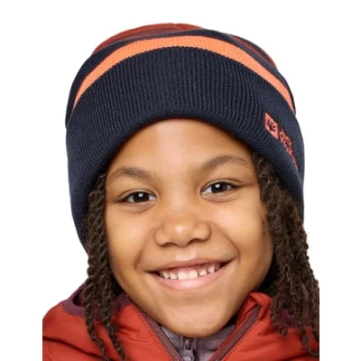 Abbildung von Jack Wolfskin Unisex Kinder Stripy Knit K Beanie Mütze, Night Blue, M EU