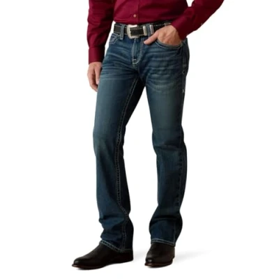 Abbildung von ARIAT Herren M7 Rocker Stretch Coltrane Stackable Straight Leg Jeans, Silverton, 33W / 34L