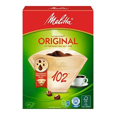 Abbildung von Melitta Filtertüten 102, 3 Aromazonen, Naturbraun, 80 Stück