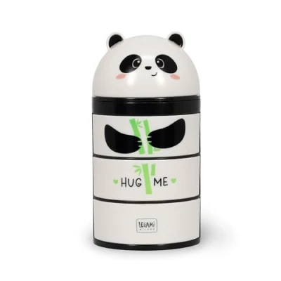Abbildung von Legami Desk Organizer, Schreibtisch Organizer mit 3 seitlich zu öffnenden Schubladen, oberes Fach Schiebeverschluß, Panda Motiv