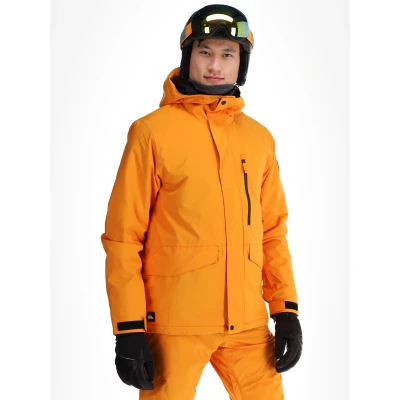 Abbildung von Quiksilver Mission Solid Snowboardjacke, Herren, Größe: Large, Orange pepper