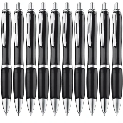 Abbildung von ZENSCRIBE® Ergonomische Kugelschreiber 10 Stück, Premium Set Hochwertig, Rutschfester Kulli für einfaches &amp; weiches Schreiben, Blauschreibender Schwarz