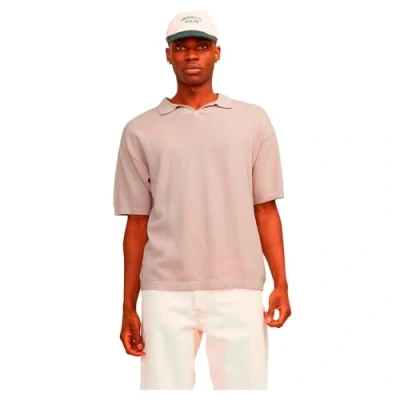 Abbildung von Jack &amp; Jones Einfarbig Poloshirt, Herren, Größe: Medium, Moonbeam