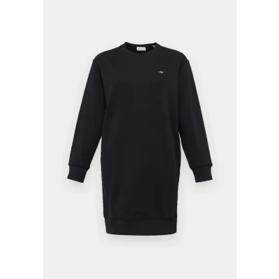 Abbildung von GANT Shield Cneck Dress Freizeitkleid, Damen, Größe: Small, Black