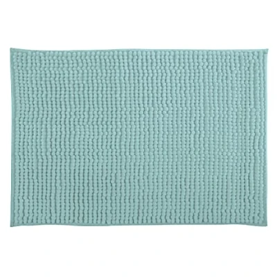 Abbildung von MSV Badteppich Badvorleger Duschvorleger Chenille Hochflor Badematte 40x60 cm Pastellgrün