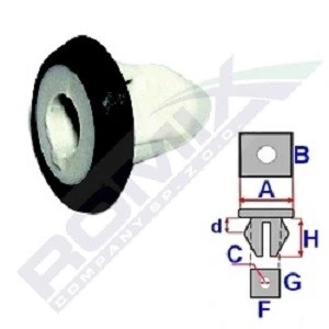 Abbildung von ROMIX C30178 Clip, Zier /Schutzleiste VOLKSWAGEN: Passat B6 Variant, Touareg I, Bora SEAT: Alhambra II