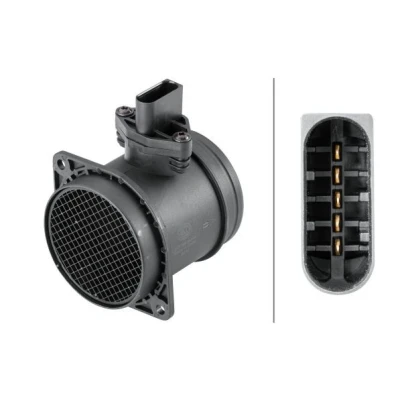 Abbildung von HELLA 8ET 358 095 401 Luftmassenmesser ohne Dichtung AUDI: TT Coupe, A3 Hatchback, Sportback, VOLKSWAGEN: Golf 4, Passat B5 GP Estate, 5