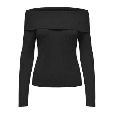 Abbildung von ONLY Damen Onlkatia Ls Off Shoulder KNT Nca Pullover, Black, Small