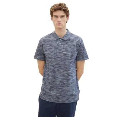 Abbildung von TOM Tailor Poloshirt, Herren, Größe: XL, Foggy blue spacedye pique