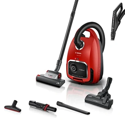 Abbildung von Bosch Staubsauger Mit Beutel ProAnimal Serie 6 BGL6TPET, Bodenstaubsauger, Ideal Für Tierhaare Und Allergiker, Hygiene Filter, Parkett, Teppich, Fliesen, Starke Saugkraft, 700 W, Rot