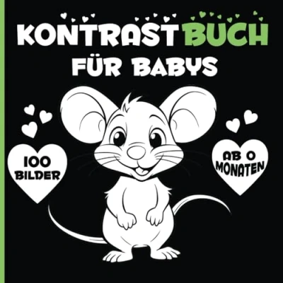 Abbildung von Kontrastbuch für Babys: Ein Montessori Buch zur visuellen Stimulation Neugeborene ab 0 Monaten mit über 100 Schwarz Weiß Kontrastkarten Eine ... Zeit Ihrem Neugeborenen zu verbringen.