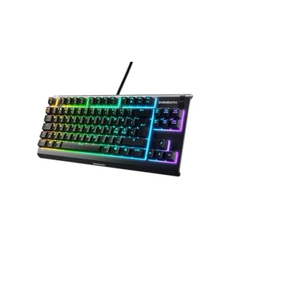 Abbildung von SteelSeries Apex 3 TKL RGB Gaming Tastatur Kompakter Tenkeyless Formfaktor 8 Zonen Beleuchtung Nordisch (QWERTY) Layout