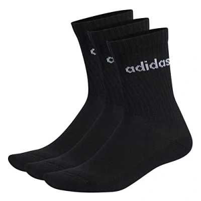 Abbildung von Adidas, Set Di 3 Paia Calze Alte Per Bambini Socken, Schwarz Weiss, Xs, Unisex Bambino