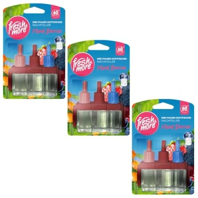 Abbildung von Fresh &amp; More Nachfüllflakons Kompatibel Mit 3Volution Duftstecker Romantic Vanille (3er Pack) 20ml