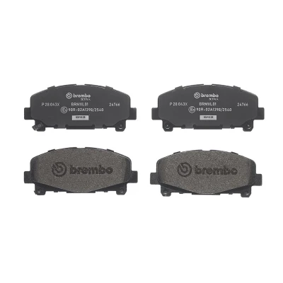 Abbildung von BREMBO P 28 043X Bremsbelagsatz mit akustischer Verschleißwarnung ohne Zubehör HONDA: ACCORD 8 Kombi,
