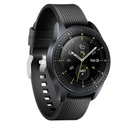Abbildung von Armband Kompatibel mit Samsung Galaxy Watch 3 41mm, 4 40mm 44mm/4 Classic 42mm 46mm, Active/active2 44mm, Weiche Silikon Ersatz Uhrenarmbänder, 20mm (Schwarz)