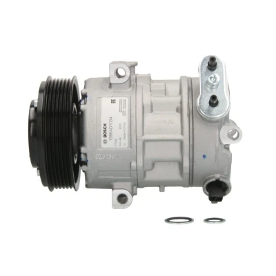 Abbildung von BOSCH 1 986 AD1 034 Kompressor 12 PAG 46 R 134a mit Montageanleitung, Dichtring OPEL: Corsa D Hatchback