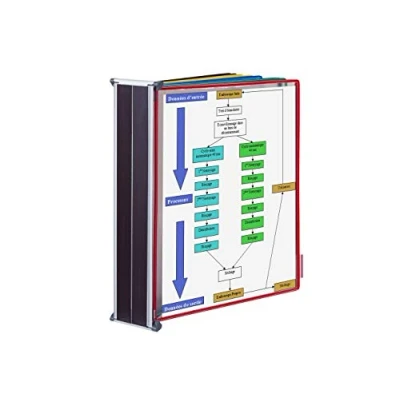 Abbildung von tarifold 214030 Tisch Flipchart, DIN A4, 4 D Ring Anthrazit