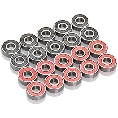 Abbildung von TIMESETL 20er Skateboard Kugellager 608RS ABEC 9 Reibungsfreie Kugellager, Metall Doppelt Geschirmt Miniatur Rillenskateboard für Skateboard, Roller, Inline Skates