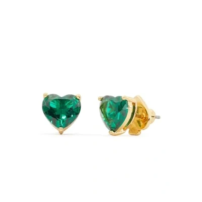 Abbildung von kate spade new york MY LOVE Heart Studs Ohrringe, Damen, Größe: One Size, Green
