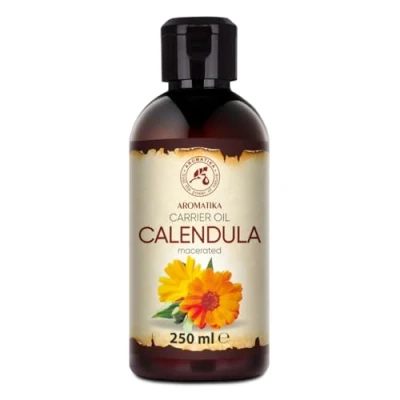 Abbildung von Ringelblumenöl Natürlich 250ml Reines Calendulaöl Calendula Officinalis Öl Basisöl für Gesicht Haare Massage Kosmetik Körperpflege