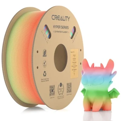 Abbildung von Creality Hyper PLA Filament Rainbow 1.75mm, 600mm/s High Speed ​​3D Printer Filament, Durable and Smooth, Dimensional Accuracy +/ 0.03mm, 1kg (2.2lbs)/Spool (Wild Blossom Short Gradient)