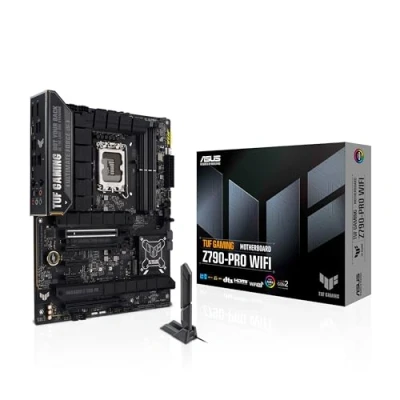 Abbildung von ASUS TUF GAMING Z790 PRO WiFi (LGA 1700 ATX Mainboard, 16+1+1 Power Stages,PCIe 5.0, DDR5, vier M.2 Steckplätze, 6E, Front USB 20Gbps, Delivery (PD) 3.0, Thunderbolt 4 Header und RGB)