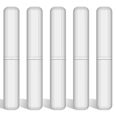 Abbildung von stonylab PTFE Magnetrührstäbchen Set, 5er Pack Magnetrührstab 60 mm Beschichtetes Rührstabset Magnetrührstäbe Weißer Rührrührer für Rührer Laborrührplattenstab, 5 PK