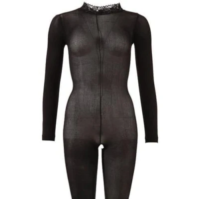 Abbildung von Catsuit mit Spitzenkragen