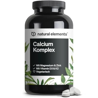 Abbildung von Calcium Komplex mit Magnesium &amp; Zink 360 Tabletten 520mg pro Tagesdosis Vitamin D3 K2 optimal dosiert, ohne unnötige Zusätze in Deutschland produziert laborgeprüft