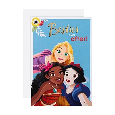 Abbildung von Hallmark Karte für jeden Anlass Freunde Disney Prinzessinnen Design mit Rapunzel, Moana und Schneewittchen