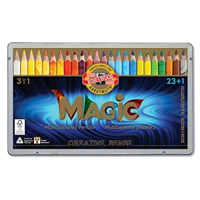 Abbildung von Koh I Noor Magic Jumbo Buntstifte, dreieckig, mehrfarbig, 24 Stück