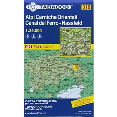 Abbildung von Wanderkarte 18 Alpi Carniche Orientali / Canal del Ferro: 1:25000 (Carte topografiche per escursionisti, Band 18)