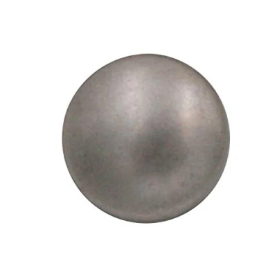 Abbildung von silber matt leicht gewölbte Metall Knöpfe mit Öse (10 Stück) (15mm)