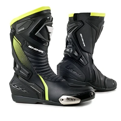 Abbildung von Shima Rsx 6 Men, Herren Vintage Retro Road Sportstiefel Aus Leder Motorradstiefel (41 46), Fluo
