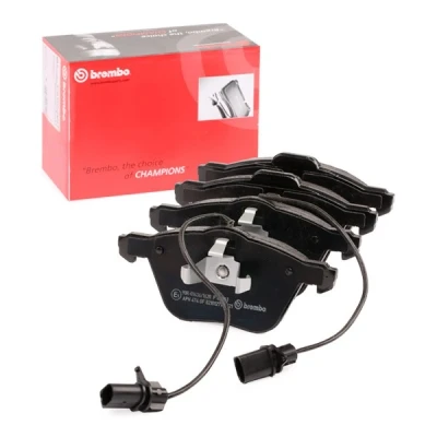 Abbildung von BREMBO P 85 061 Bremsbelagsatz inkl. Verschleißwarnkontakt mit Kolbenclip ohne Zubehör FORD: Galaxy Mk1 MPV, VOLKSWAGEN: Sharan I, TRANSPORTER 4 Bus