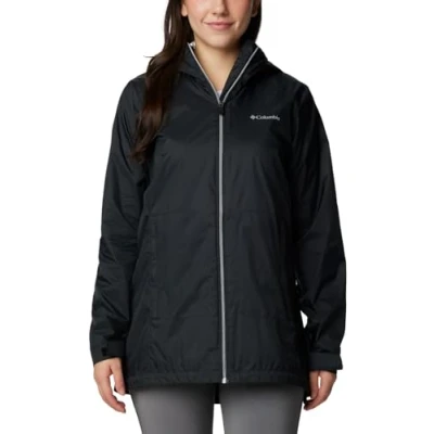 Abbildung von Columbia Damen Switchback gefütterte Lange Shell Jacke, Schwarz, Medium