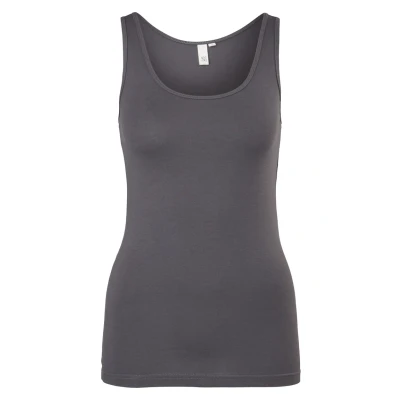 Abbildung von QS Unicolor Top, Damen, Größe: XXL, Asphalt