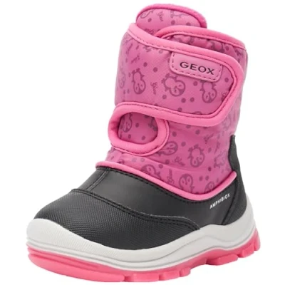 Abbildung von Geox Jungen Mädchen B FLANFIL Girl ABX Ankle Boot, Black/Fuchsia, 21 EU