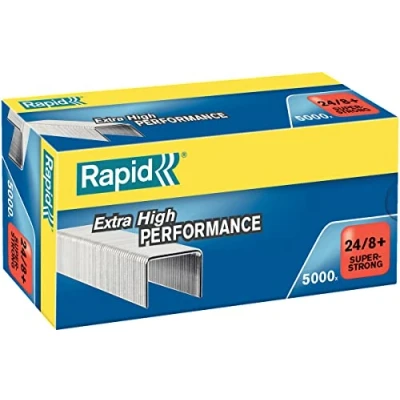 Abbildung von Rapid 24860100 Heftklammern 24/8+mm Super Strong, verzinkt, 5000 Stück