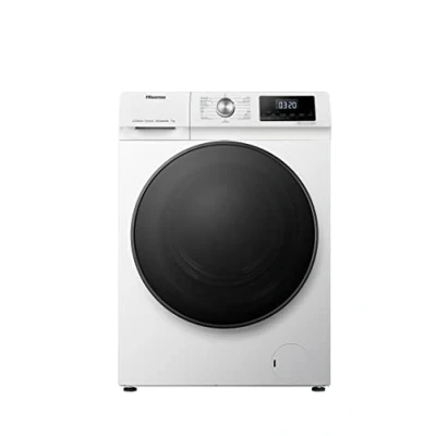Abbildung von Hisense WFQA7014EVJM Waschmaschine mit Dampffunktion/ 7 kg /AquaStop/ 1400 U/min /15 Programme/ Inverter PowerDrive Motor/Edelstahltrommel/Kindersicherung/Trommelreinigung/Weiß