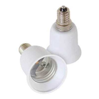Abbildung von 1 Stück Lampensockel Adapter Konverter Sockeladapter für Fassung E14 E27 GU10 B22 LED Halogen und Energiesparlampen (E14 auf E27)