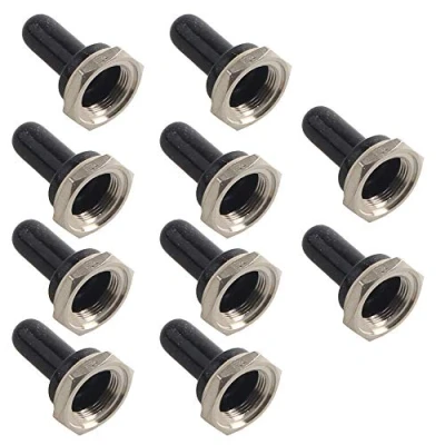 Abbildung von Mintice 10 X 12mm Gummi Wippe Kippschalter Knopf Hut wasserdicht Boot Stiefel Kappe Abdeckung
