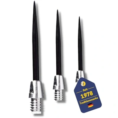 Abbildung von Best Sporting 3 Steeldart Spitzen mit 2BA Gewinde I Dart Steel für Softdart Pfeile 37 mm Lange Dartspitzen stabil &amp; langlebig Stahlspitzen Zubehör