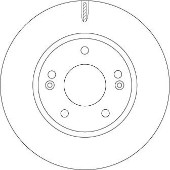 Abbildung von TRW DF6936 Bremsscheibe 280 22,1 5 114,3 Belüftet lackiert HYUNDAI: Ioniq, KIA: Niro