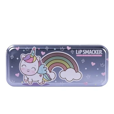 Abbildung von Lip Smacker Color Tin, Kinderset mit Lipgloss und Gesichtscreme in Verschiedenen Geschmacksrichtungen Farbtönen, All One Geschenkset für den Perfekten Look